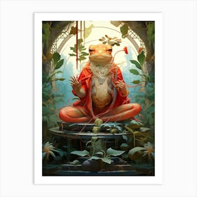 Frog Meditation Art Print