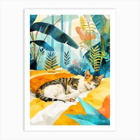 Cat In The Jungle animal Cat's life 1 Art Print