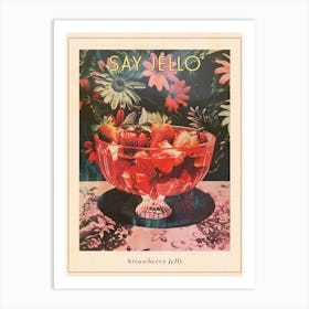 Strawberry Jelly Retro Collage 2 Poster Art Print