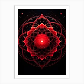 Celestial Abstract Geometric Illustration 9 Art Print