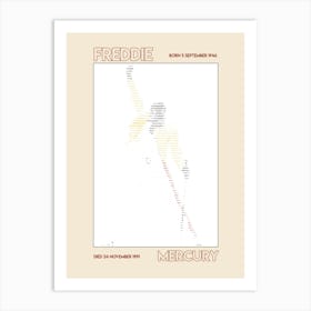 Famous People Freddie Mercury Born 5 September 1946 Died 24 November 1991 (Ascii Art) Art Print