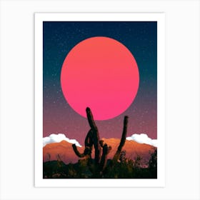 Cactus In The Desert Art Print