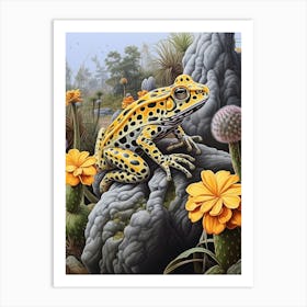 Pacman Frog Botanical 3 Art Print