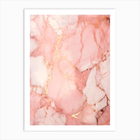 Rose Gold Marble 2 Art Print