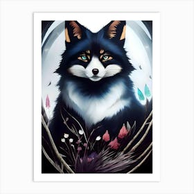 Gothic Fox Art Print