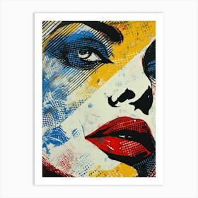 Woman'S Face Pop Art 1 Art Print