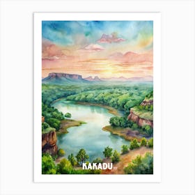 Kakadu National Park watercolor painting Art Print