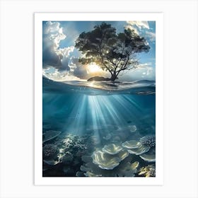 Tree In The Water 1 Art Print