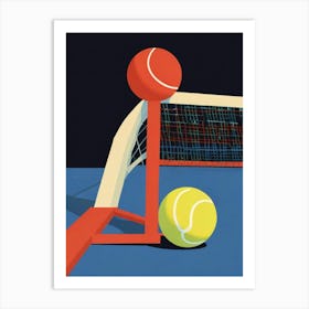 Tennis Net And Ball Art Print