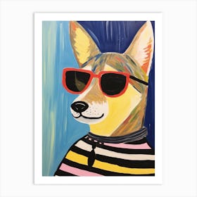 Little Dingo 4 Wearing Sunglasses Art Print