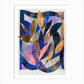 Leaves In A Square Art Print