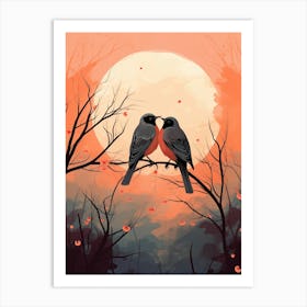 Two Birds On A Branch Art Print