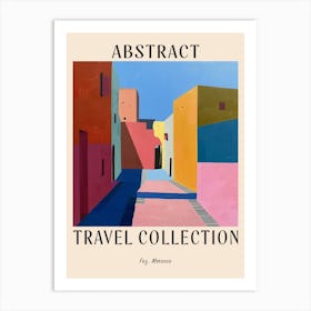 Abstract Travel Collection Poster Fez Morocco 4 Art Print