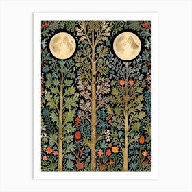 William Morris Moonlight In The Woods 6 Art Print