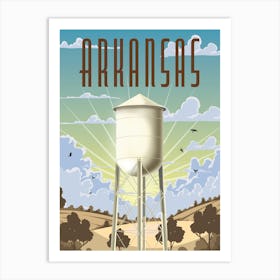 Arkansas USA Water Tower Art Print