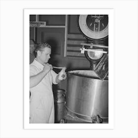 Taking Sample Of Milk From Weighing Kettle To Determine Percentage Of Butter Fat, Babcock Test, Creamery, San Art Print