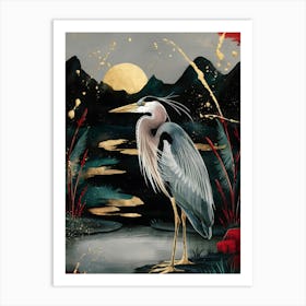 Blue Heron Art Print