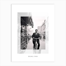 Poster Of Beijing, China, Black And White Old Photo 1 Art Print
