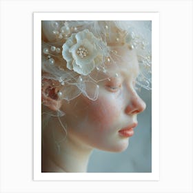 Girl With Pearls Art Print