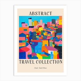 Abstract Travel Collection Poster Seoul South Korea 9 Art Print