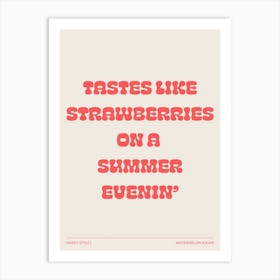 Harry Styles Watermelon Sugar Lyrics 2 Art Print