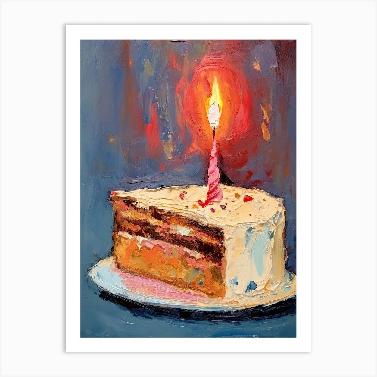 Art Birthday Cake - Makoodle