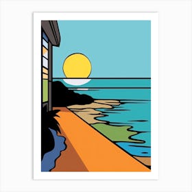 Minimal Design Style Of Phuket, Thailand 1 Art Print