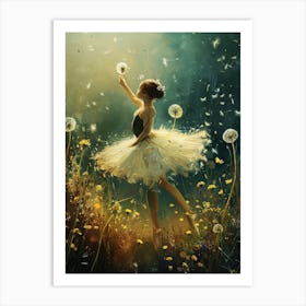 Dandelion ballerina Art Print
