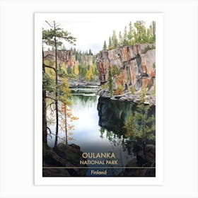Oulanka National Park Finland Watercolour 3 Art Print