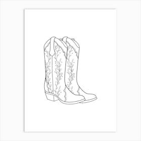 Cowboy Boots Art Print