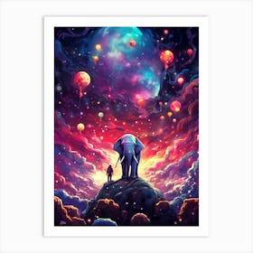 Elephant In The Sky Art Print