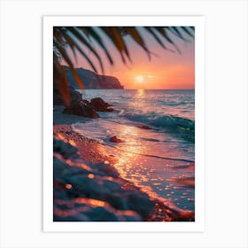 Sunset On The Beach 6 Art Print