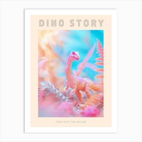 Pastel Toy Dinosaur In The Nature 1 Poster Art Print