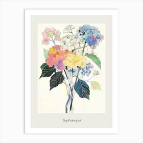 Hydrangea 3 Collage Flower Bouquet Poster Art Print