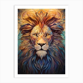 Lion Art Painting Symbolism Style 1 Art Print