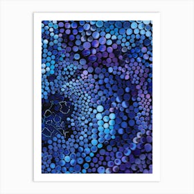 Blue Circles 30 Art Print