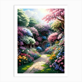 Garden Of Flowers Art Print