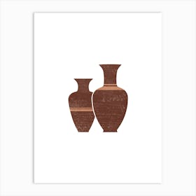 Minimal Greek Pots  Hydriae Art Print