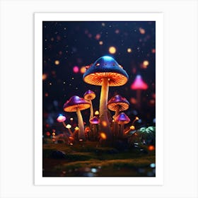 Mushroom Forest 3 Art Print