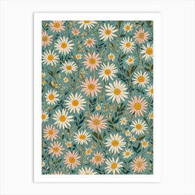 Daisy Pattern Art Print