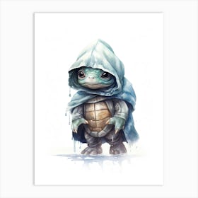 Baby Sea Turtle As A Jedi Watercolour 2 Art Print