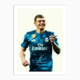 Toni Kroos Real Madrid Watercolor Art Print