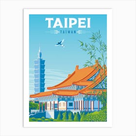 Taipei Taiwan Travel Art Print Art Print