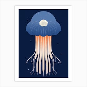 Lions Mane Jellyfish Cartoon 1 Art Print