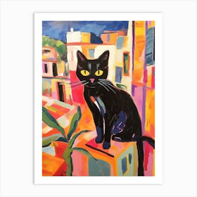 Painting Of A Cat In Valencia Spain 2 Art Print