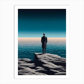 Man On The Cliff Art Print