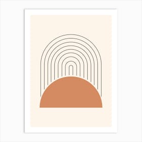 Rainbow Sun Minimal Art Print