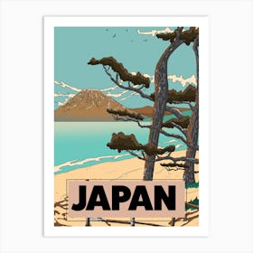 Japan Beach Vacation Art Print