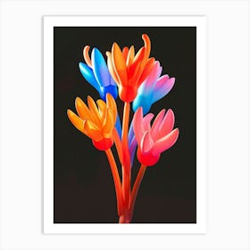 Bright Inflatable Flowers Peacock Flower 1 Art Print