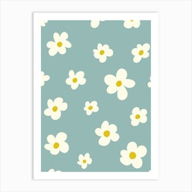 Daisy Pattern Art Print